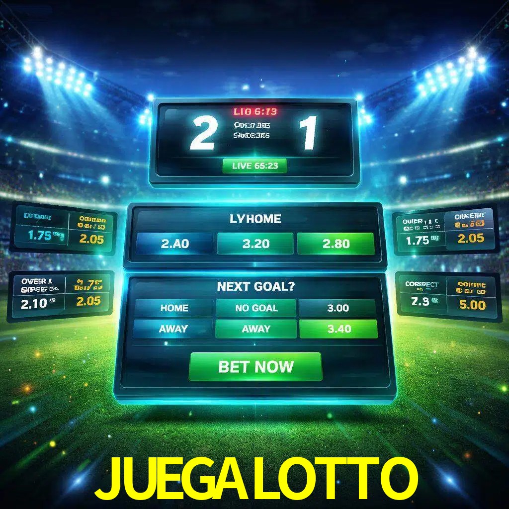 Vista de apuestas en vivo JUEGALOTTO durante un partido en curso